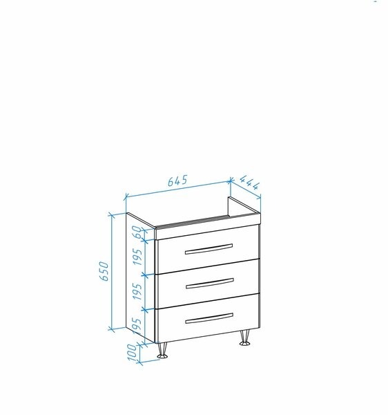Тумба под раковину Bellezza Рокко 70 4635311660047